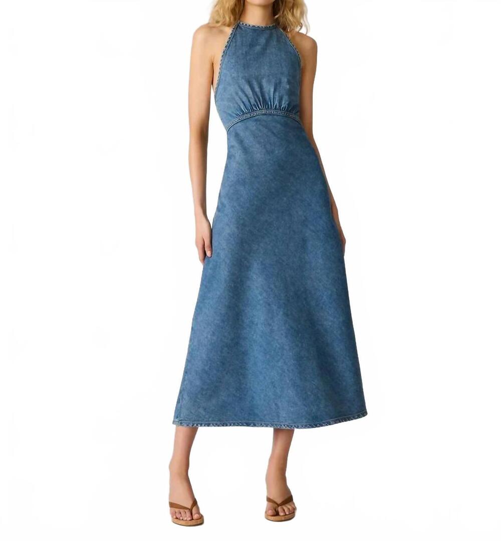 NEW STEVE MADDEN vilma denim dress in blue